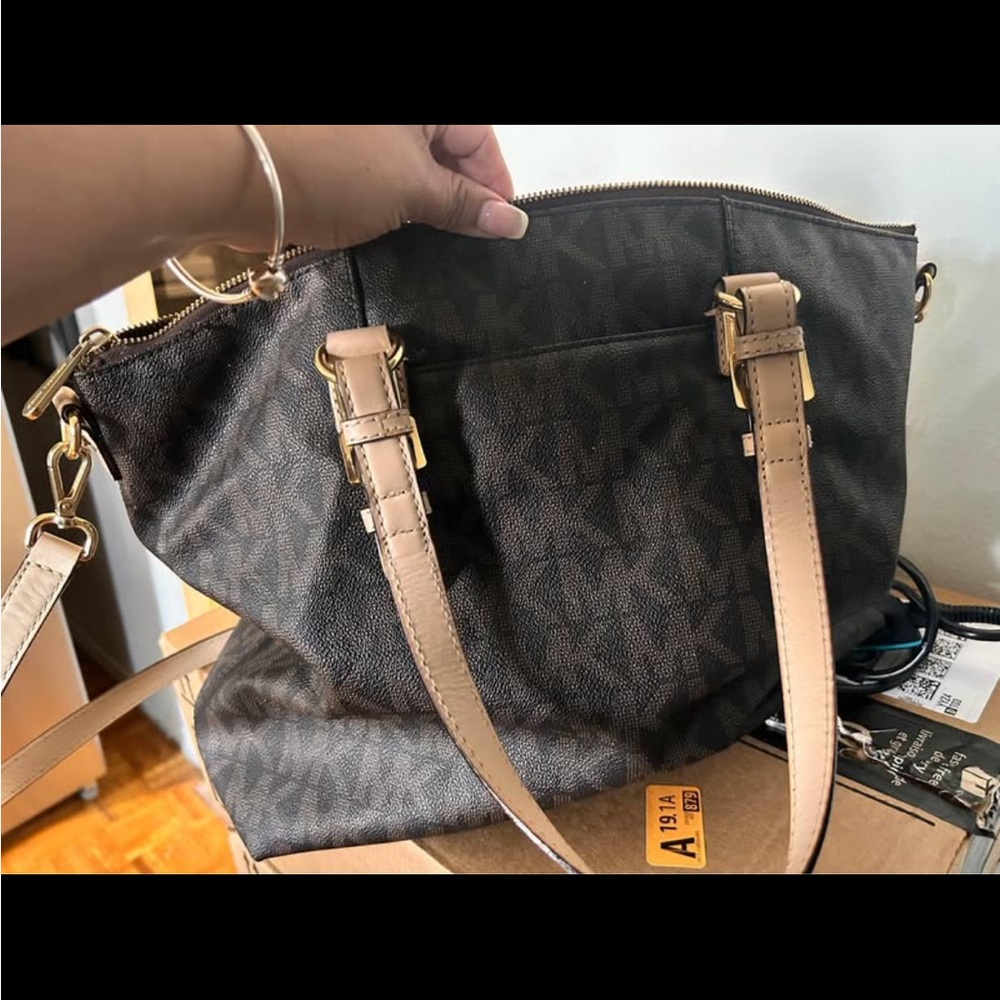 Michael Kors Brown and Tan Shoulder Bag
